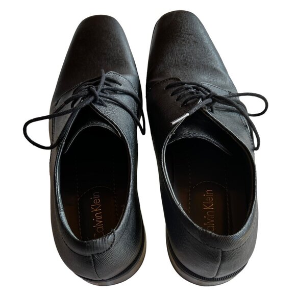 Calvin Klein Gordon Men's Size 9.5 Shoes Oxford Black Lace Up Dress Career - Picture 2 of 12